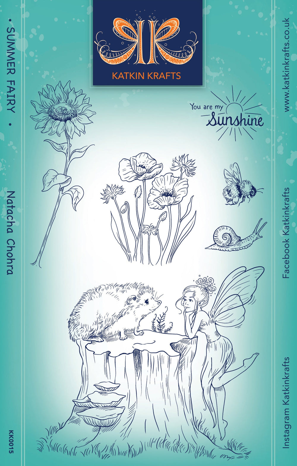 Katkin Krafts Summer Fairy Set de Timbres Transparents 6 po x 8 po