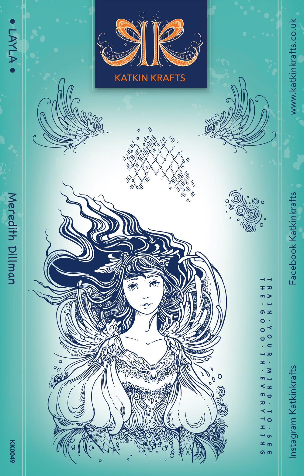Katkin Krafts Layla 6 in x 8 in Clear Stamp Set — Ecstasy Crafts