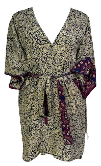 Veste PRC6912 Avatar en pure soie à manches kimono avec ceinture