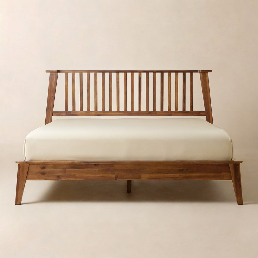[Achetez-en 1 et obtenez-en 1] Cadre de lit et table de nuit en bois massif Kaylin
