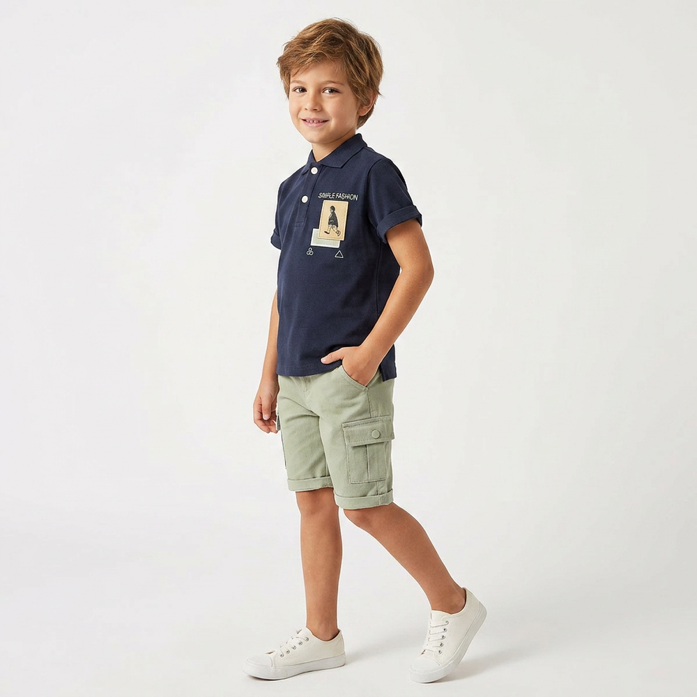 Ensemble polo et shorts décontracté Caleb