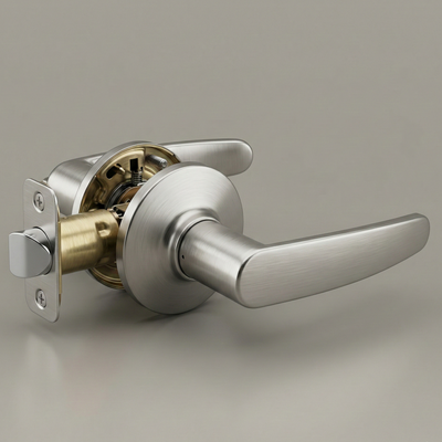 Poignée de porte AeroCurve Vellum Hardware — Serrure à clé, intimité, passage et décorative