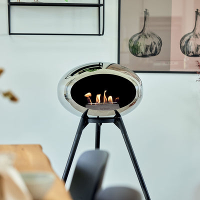 Le Feu Ground High Dome <br>Argent chromé