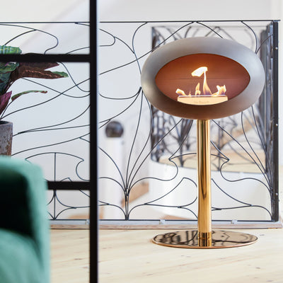 Le Feu Steel Low Dome <br>Mocca