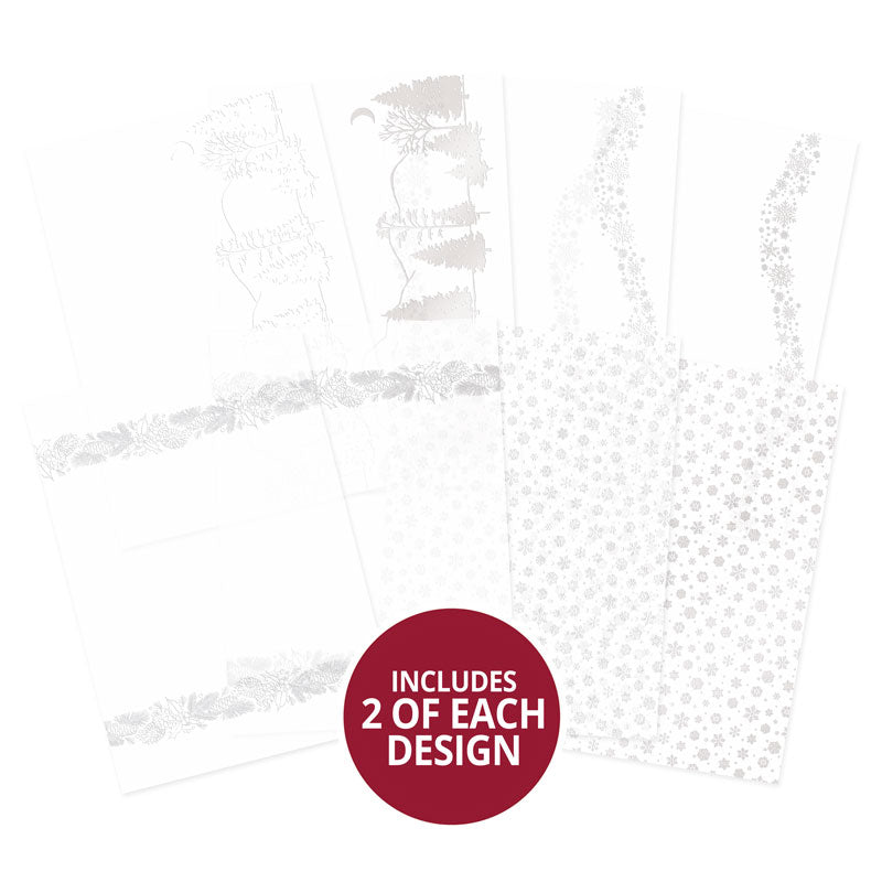 Feuille acétate de luxe adorable et pailletée motif flocons de neige