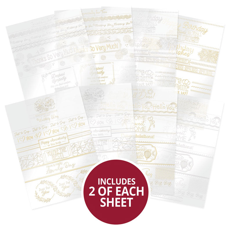 Bandes de cartes de luxe en acétate métallisé