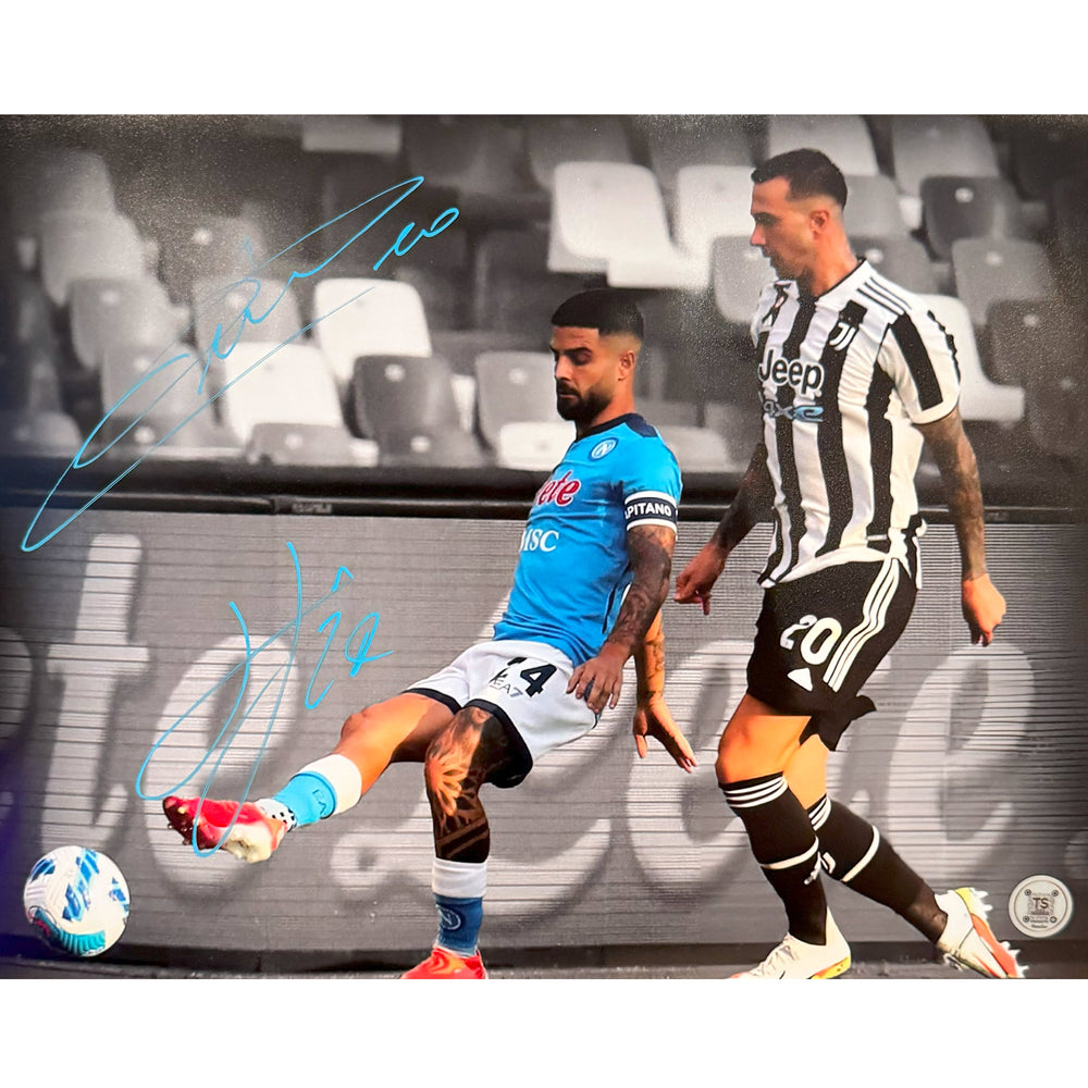 Photo 11x14 de Lorenzo Insigne et Federico Bernardeschi dédicacée - Juventus vs Naples