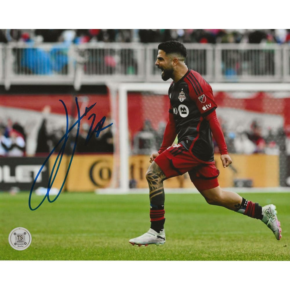 Photo 8x10 de la célébration de Lorenzo Insigne avec le Toronto FC, autographiée