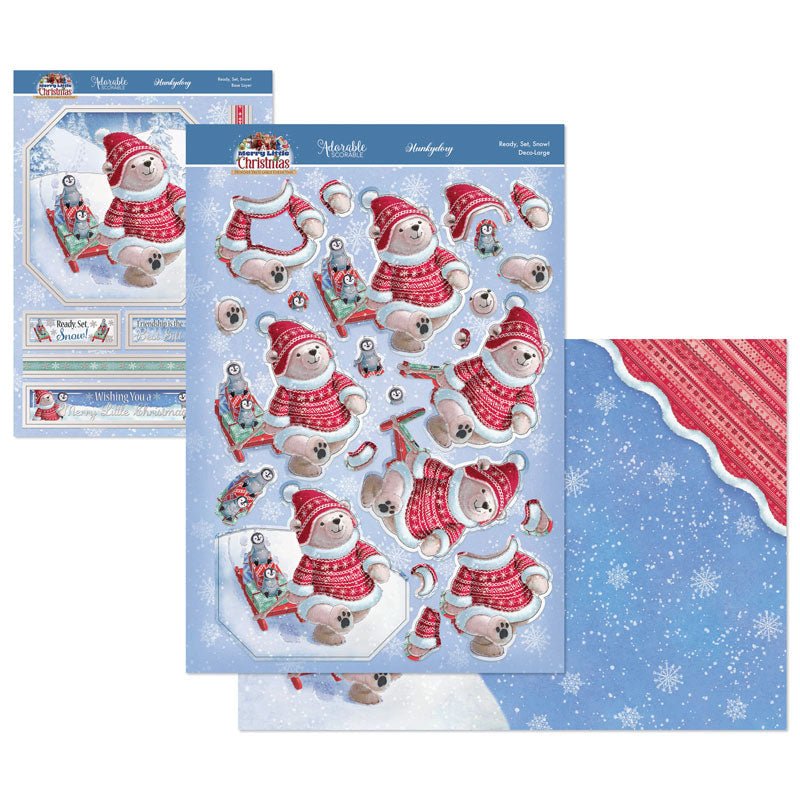 Set Déco-Large Un Noël joyeux – À vos marques, prêts, neige !