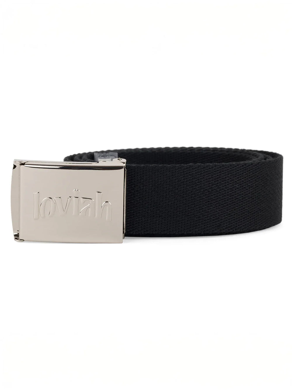 Loviah 'Chrome' Webbing Belt - Black