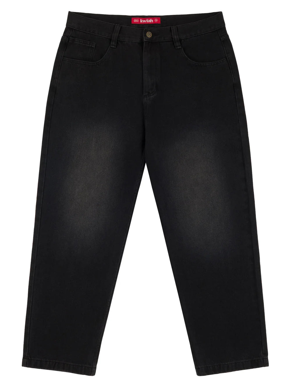 Loviah '5 Pocket' Baggy Jeans - Vintage  Sand Blast Black Denim