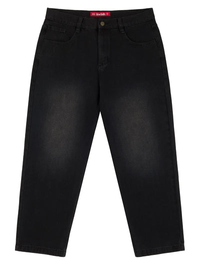 Loviah '5 Pocket' Baggy Jeans - Vintage  Sand Blast Black Denim