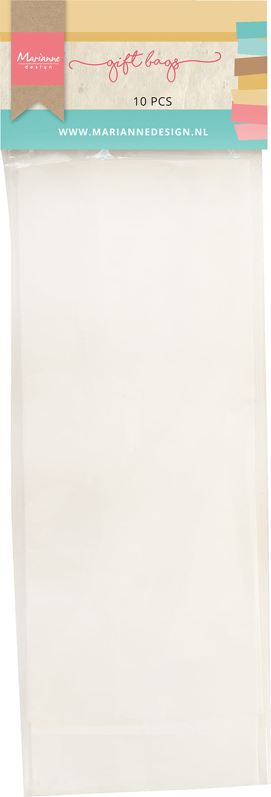 Sachets Cadeaux Marianne Design - Blanc - 76x40x200 mm