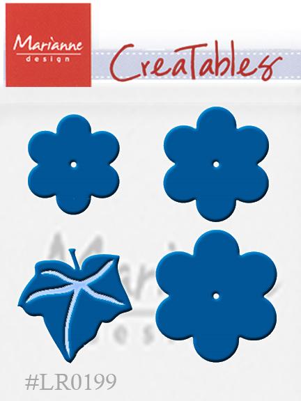 Marianne Design: Dies Creatables - Grand ensemble de fleurs avec feuilles