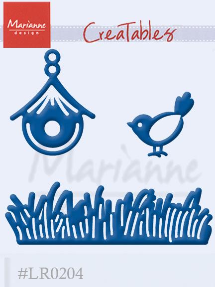 Marianne Design: Dies Creatables - Herbe, oiseau et maison