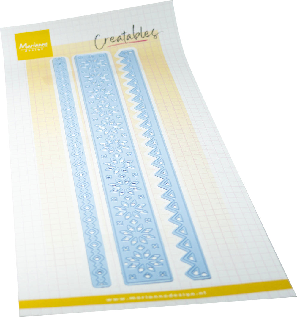 Marianne Design Nordic Winter strips - Matrices de découpe Creattables