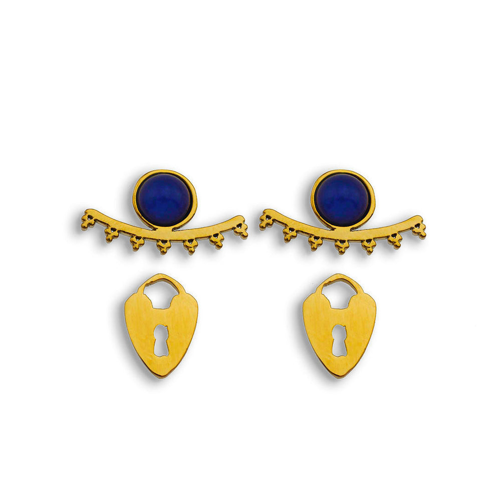 Ensemble de 2 paires de clous d'oreilles LYDIA