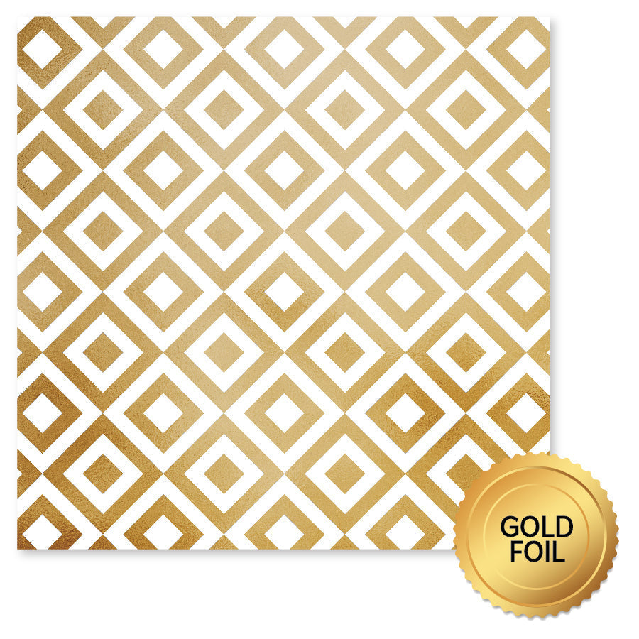 Lavender & Roses Gold Foil C 12x12 Paper (6pc Bulk Pack) 32229 — Ecstasy Crafts