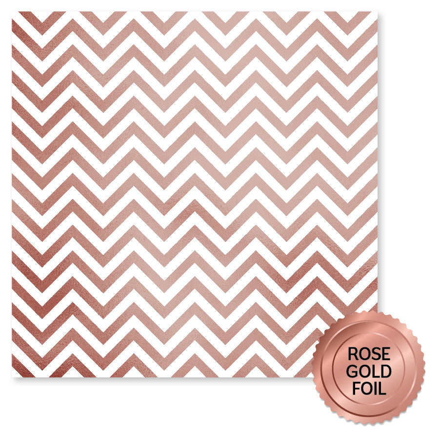 Lavender & Roses Rose Gold Foil F 12x12 Paper (6pc Bulk Pack) 32214 — Ecstasy Crafts