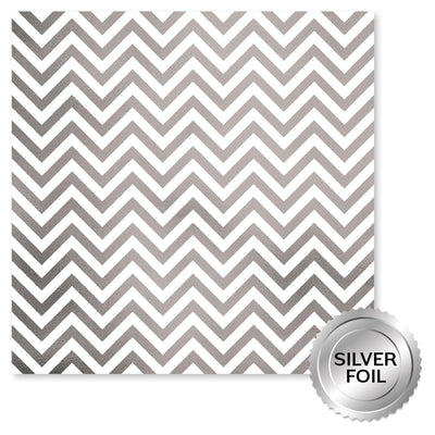 Lavender & Roses Silver Foil F 12x12 Paper (6pc Bulk Pack) 32262
