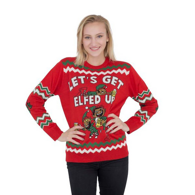 Pull "Let's Get Elfed Up" des elfes ivres
