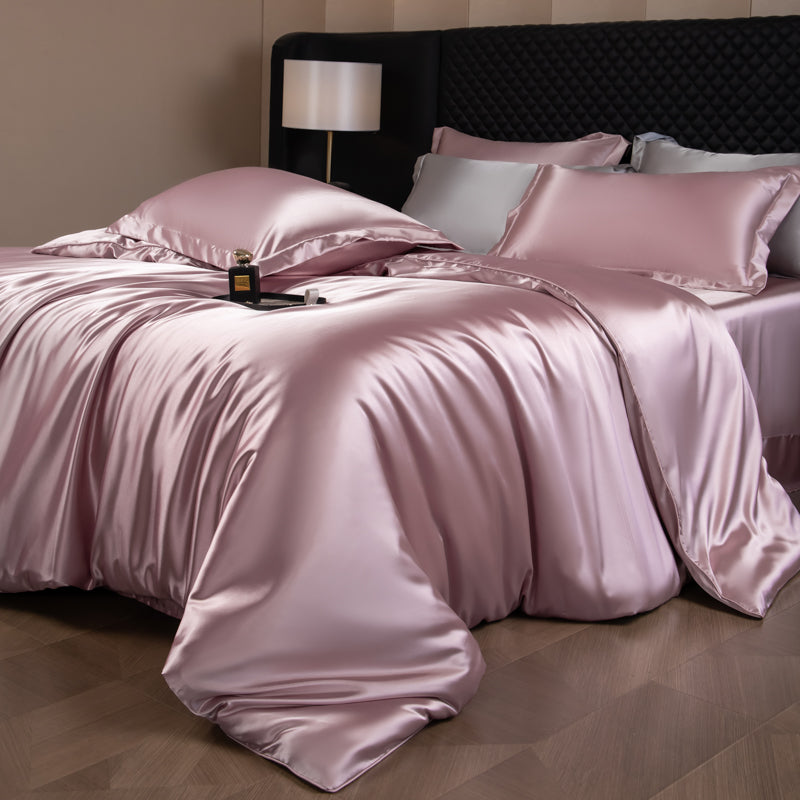 Lustre Luxe Parure de couette élégante - Rose Fée