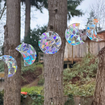 Moon Phase Suncatcher Stickers