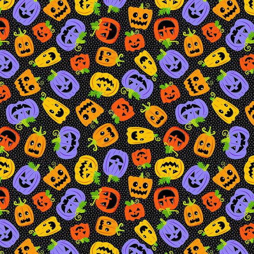 Little Monsters - Emily Elizabeth - Halloween Pumpkins - Black — Cottage Quilting Ltd.