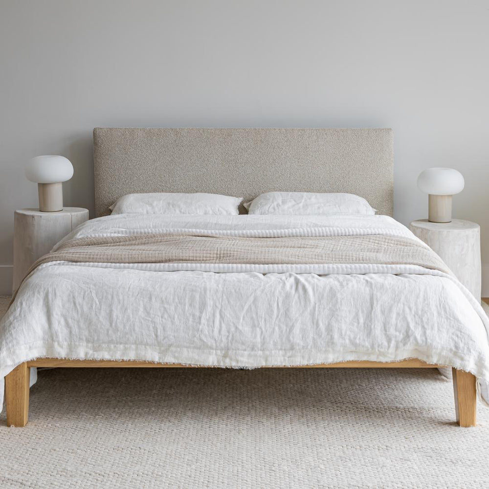 Luna Tool Free Upholstered King Bed - Beige