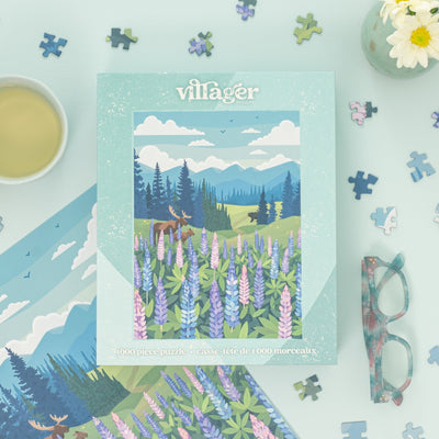 Lupines Meadow | Casse-tête de 1000 pièces pour adultes | Conçu au Canada par Diana Pinnell