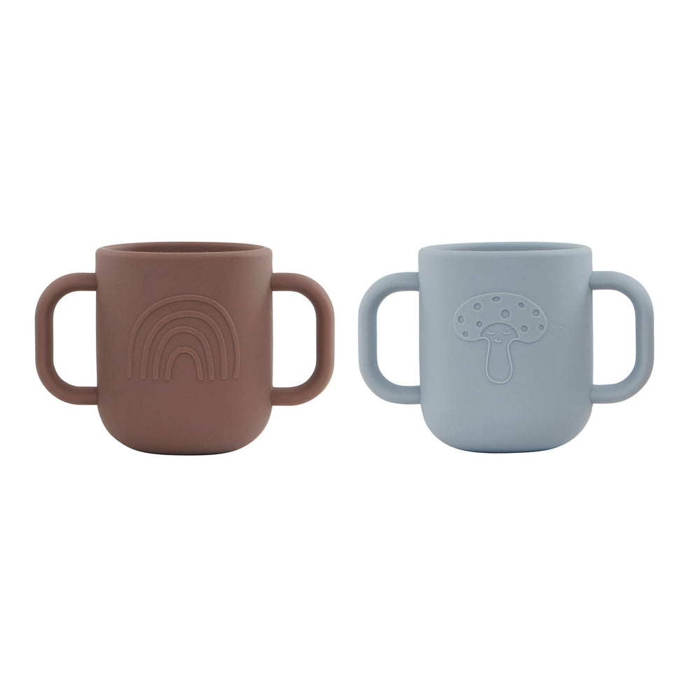 Lot de 2 tasses Kappu - Bleu poudré / Choko