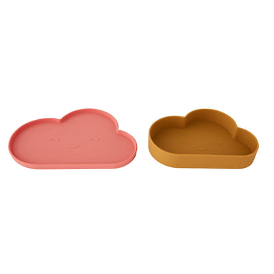 Assiette et bol Chloe Cloud – Corail/Caramel