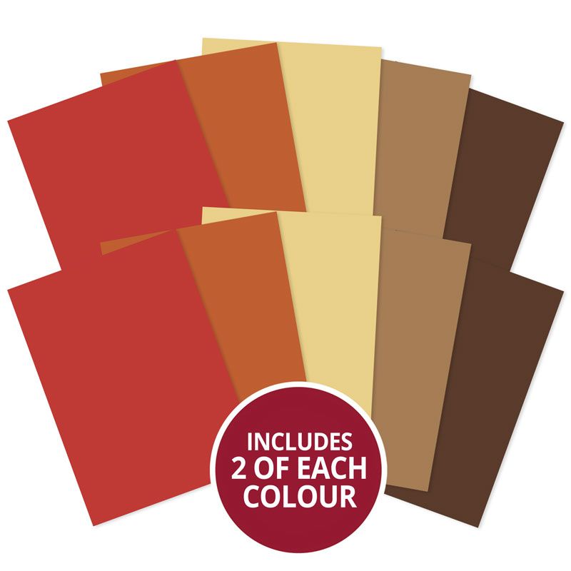Matt-tastic Adorable Scorable Carton A4 x 10 Feuilles - Couleurs de la Terre