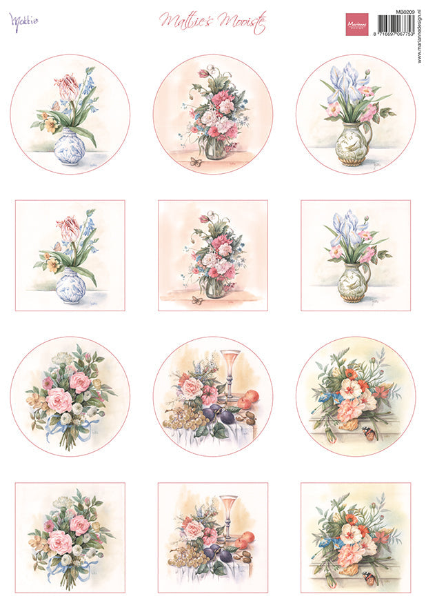 Marianne Design Feuille de découpage A4 - Bouquets Mattie's Mini's