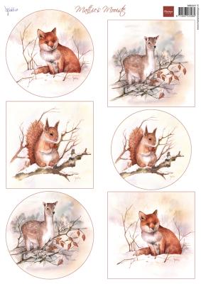 Marianne Design Feuille de découpe A4 - Mattie's Mooiste - Animaux de la forêt