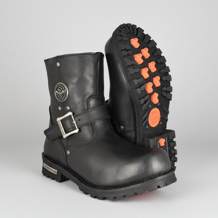 Milwaukee Leather Men's Wide 6" Side Zip Motorcycle Boots — Boutique of Leathers/Open Road