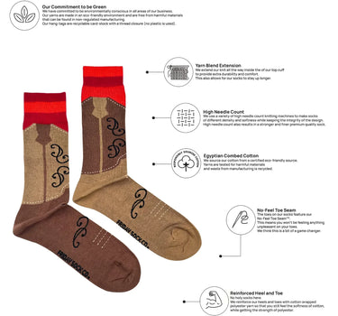 Friday Sock Co Men's Cowboy Boot Socks