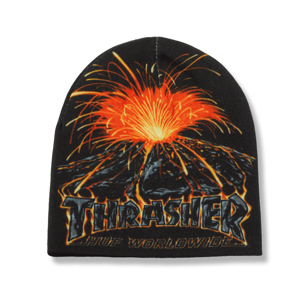 Tuque réversible HUF 'Meltdown' - Noir