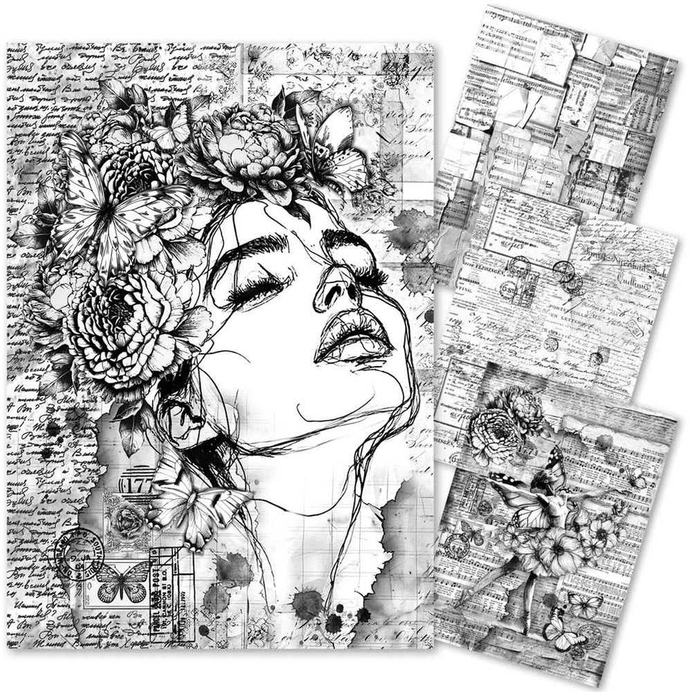 Mixed Media Rice Paper A4 Set 4/Pkg Meaningful Memories — Ecstasy Crafts