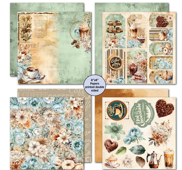 3Quarter Designs Mocha Fix 8x8 Paper Pack