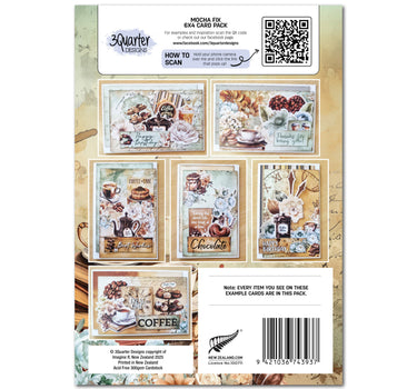 3Quarter Designs Mocha Fix 6x4 Card Pack
