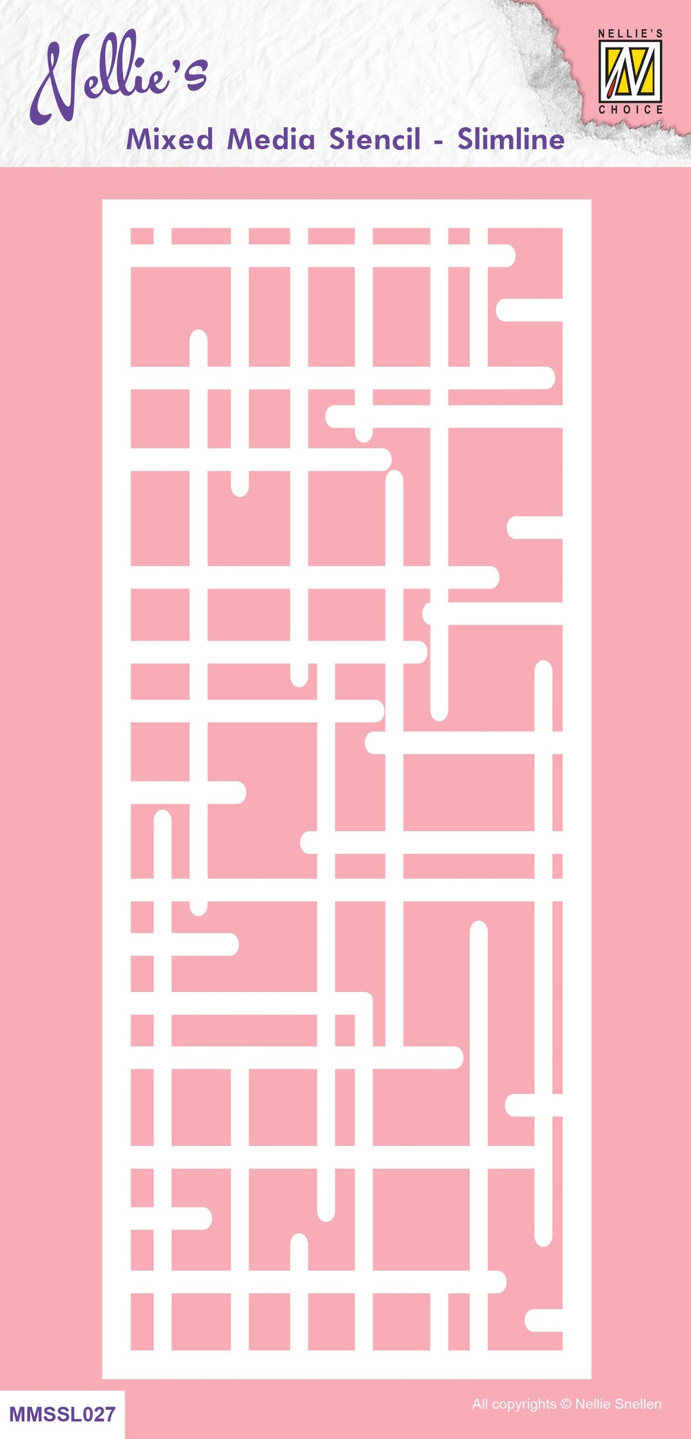Nellie's Choice Pochoir Mixed Media - Slimline - Labyrinthe