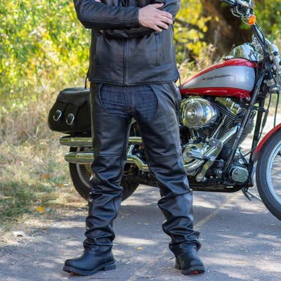 Culottes de motocycliste en cuir premium 4 poches unisexe Open Road