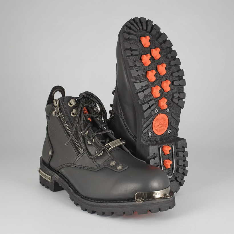 Bottes de moto double zip 6" pour femme Milwaukee Leather