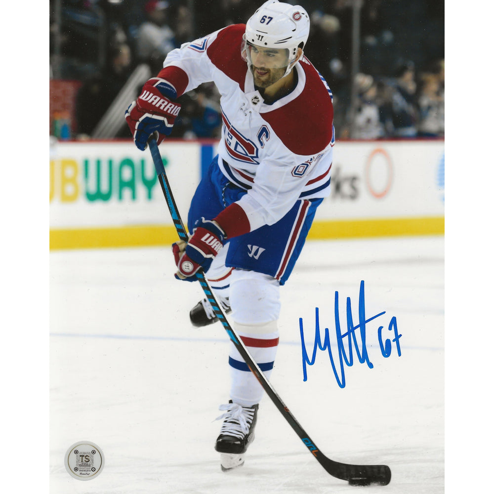Photo autographiée 8x10 de Max Pacioretty, tirant au but, des Canadiens de Montréal