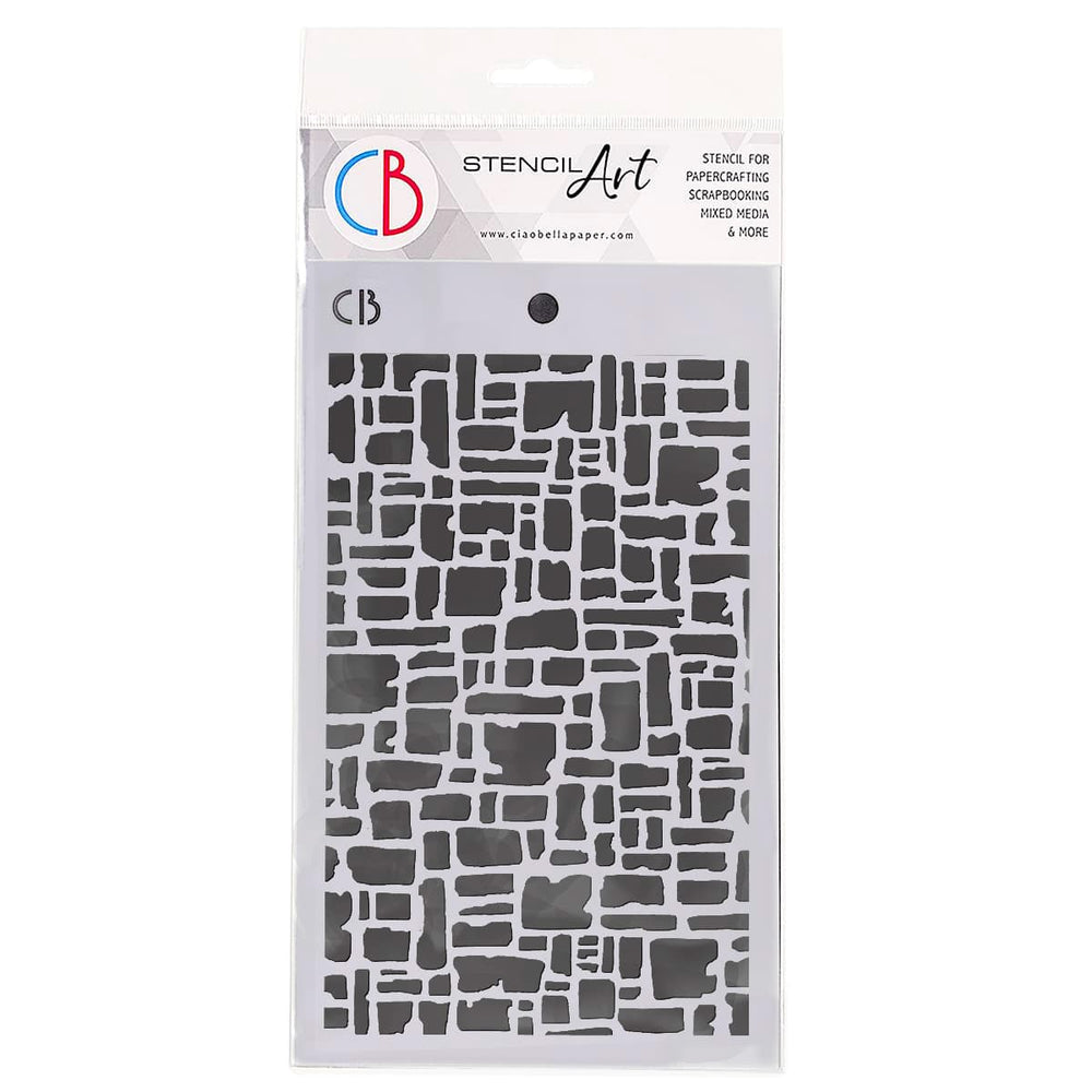 Texture Stencil 5"x8" Abstract Bricks — Ecstasy Crafts