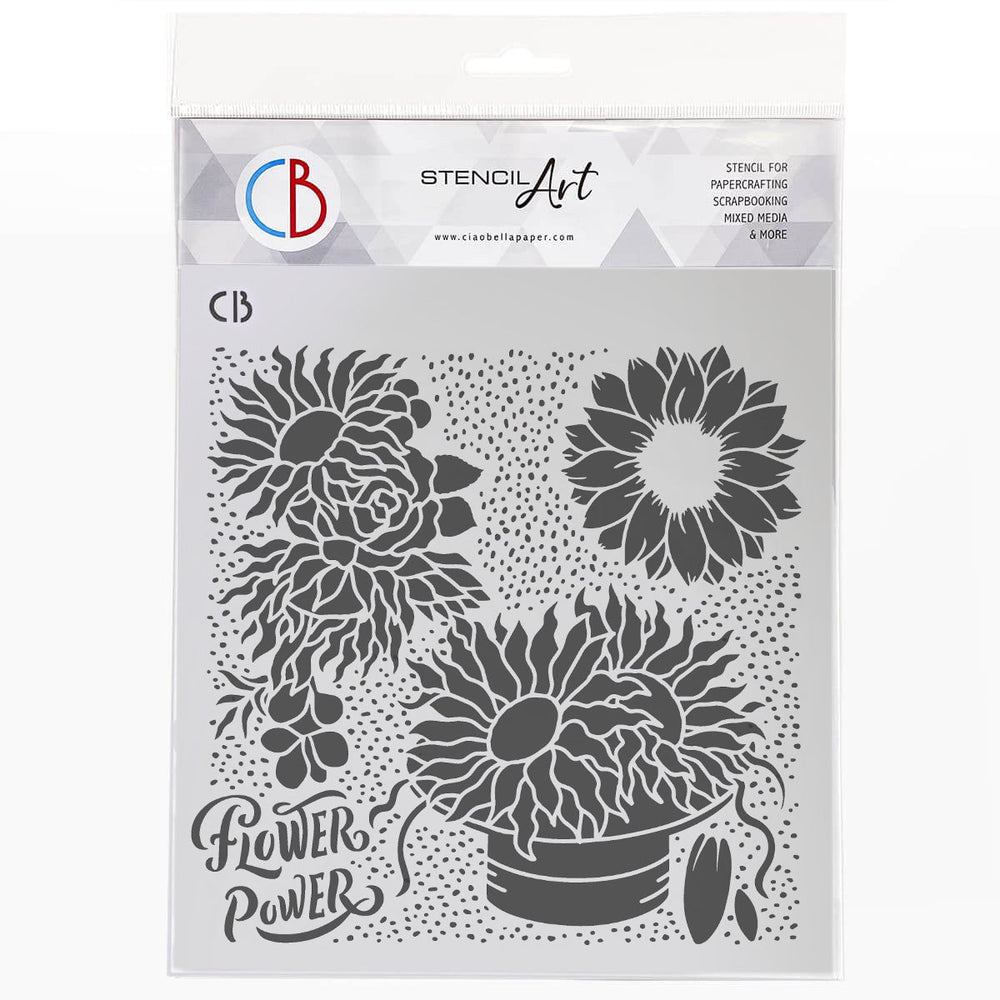 Pochoir de texture Ciao Bella 20x20 cm Parfum Tournesol