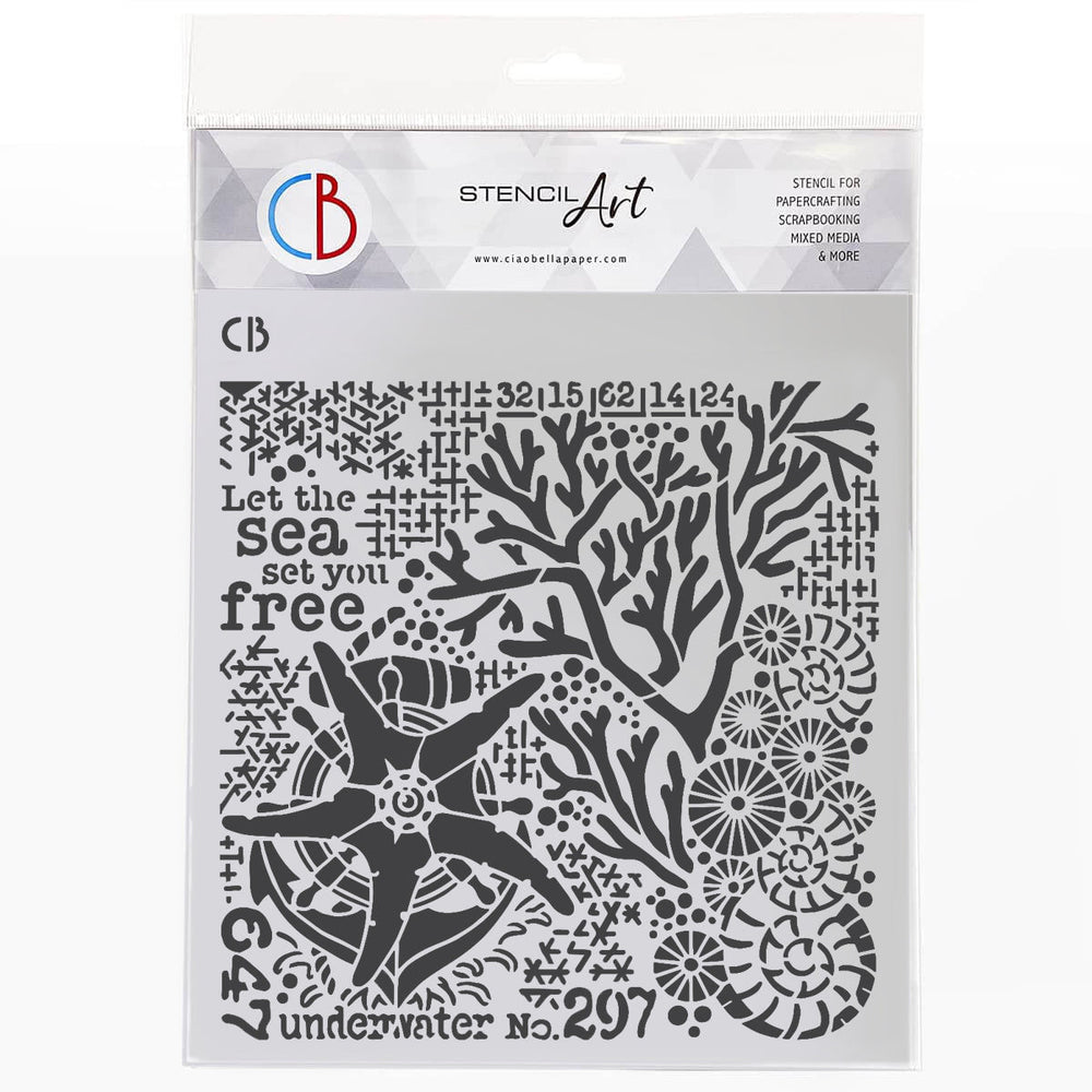 Texture Stencil 8"x8" Retro-Futuristic Marvels — Ecstasy Crafts