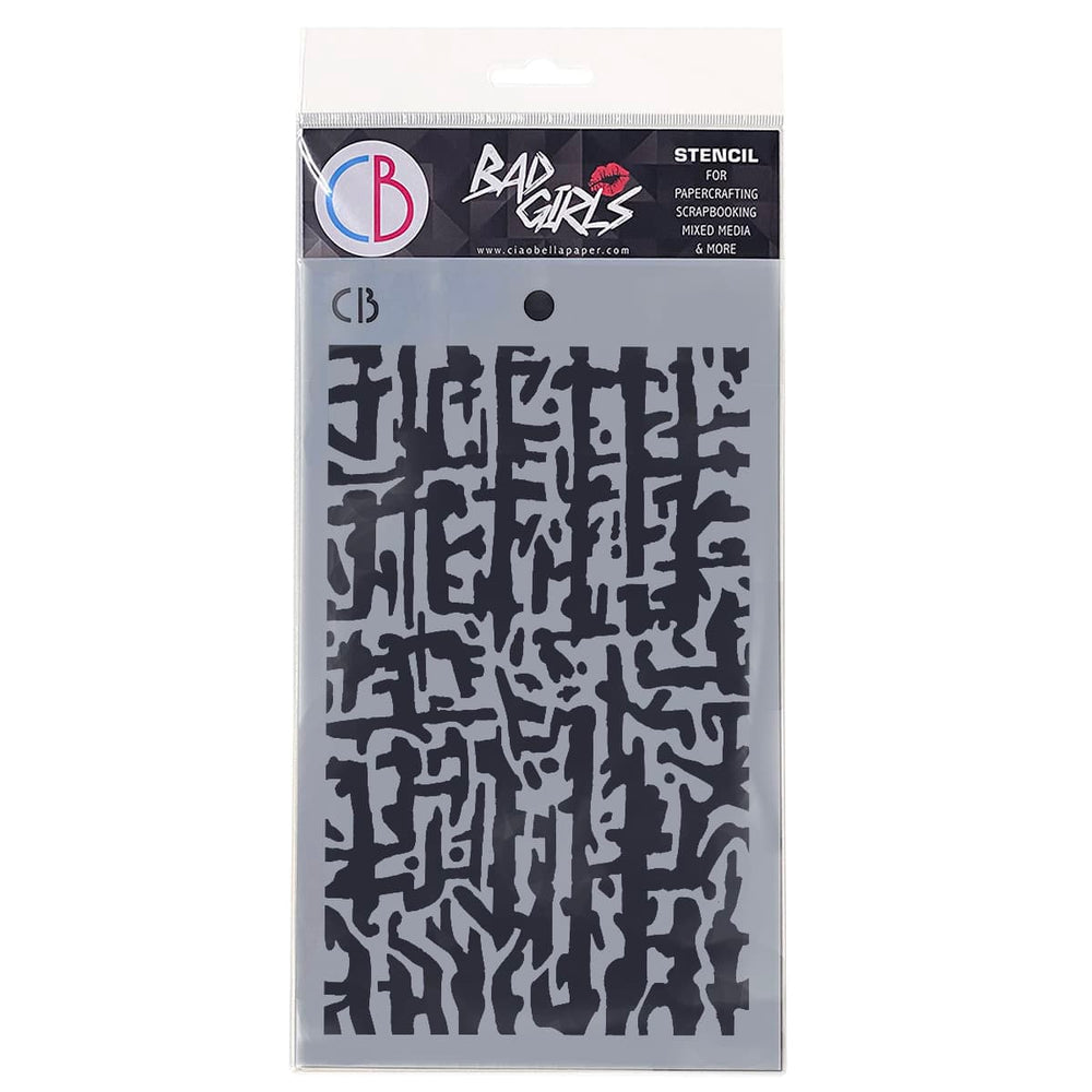 Pochoir Texturé 5"x8" Lignes Abstraites