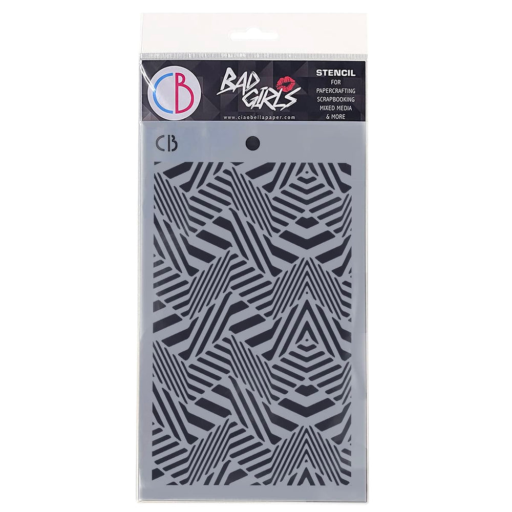 Ciao Bella Texture Stencil 5"x8" Angles — Ecstasy Crafts